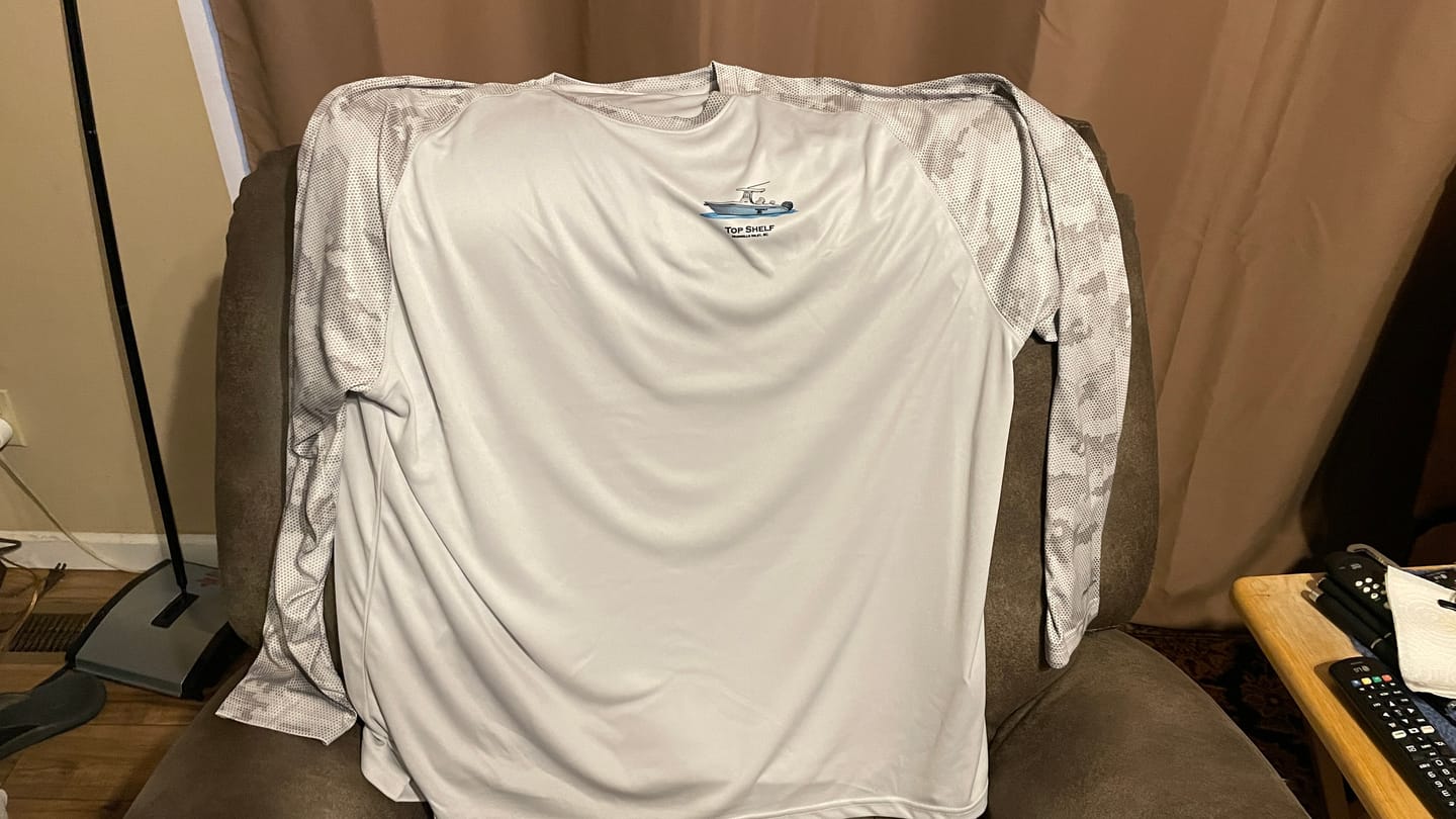 Customer photo review of Camouflage Dri-Fit Long Sleeve Custom Shirts