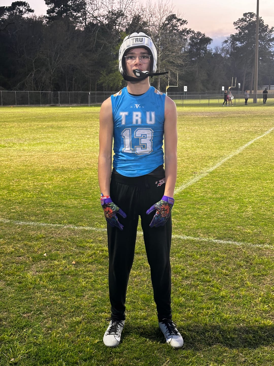 Customer photo review of Scooby-Doo 'Unmasked' Football Gloves - VPS1 by Phenom Elite