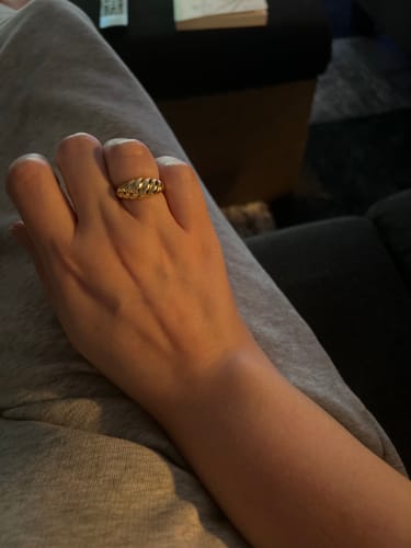 Customer photo review of Croissant Ring - Gold Vermeil