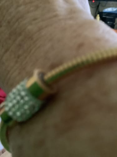 Customer photo review of Barrel Clasp Snake Chain Bracelet Gold