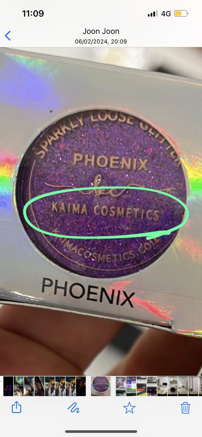 Customer photo review of Multichrome loose glitter pigment powder  - Fantasia