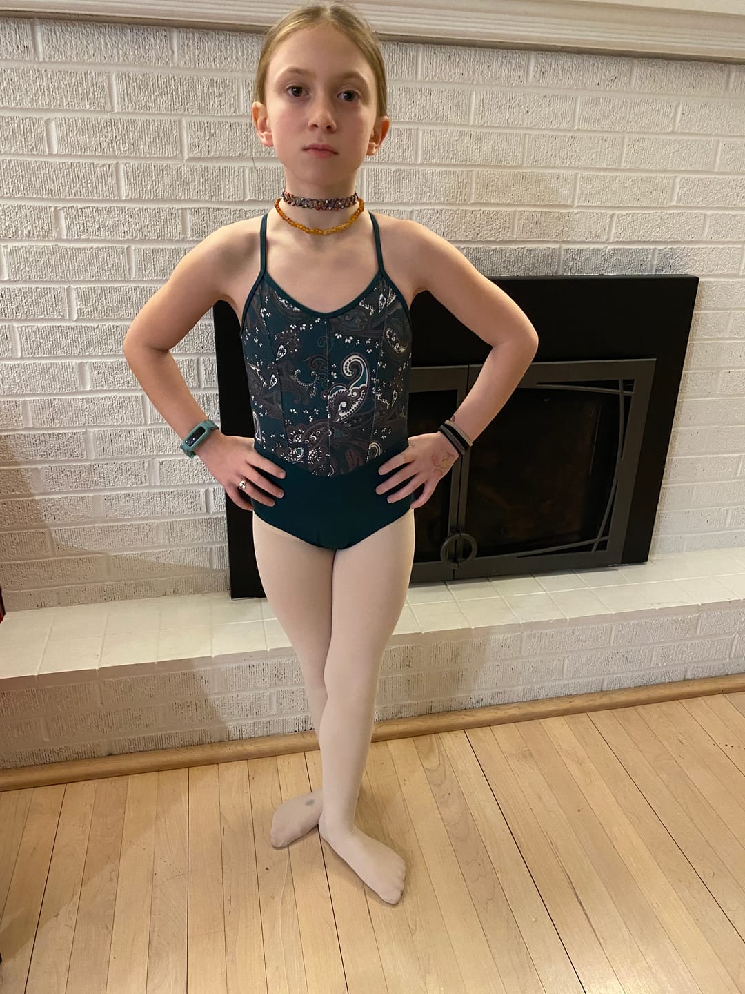 Customer photo review of V-Neckline Camisole Leotard - Girls