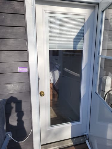 Customer photo review of Raise & Lower Blinds Glass and Frame Kit (Full Lite)