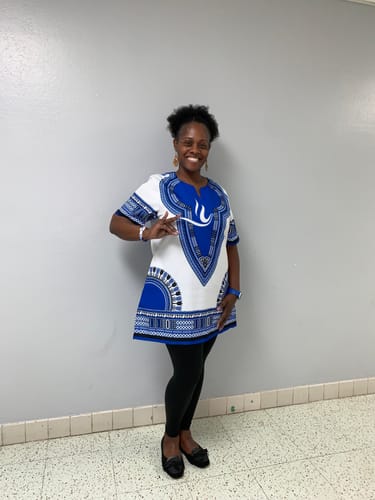 Customer photo review of Dashiki Shirt- Zeta Phi Beta