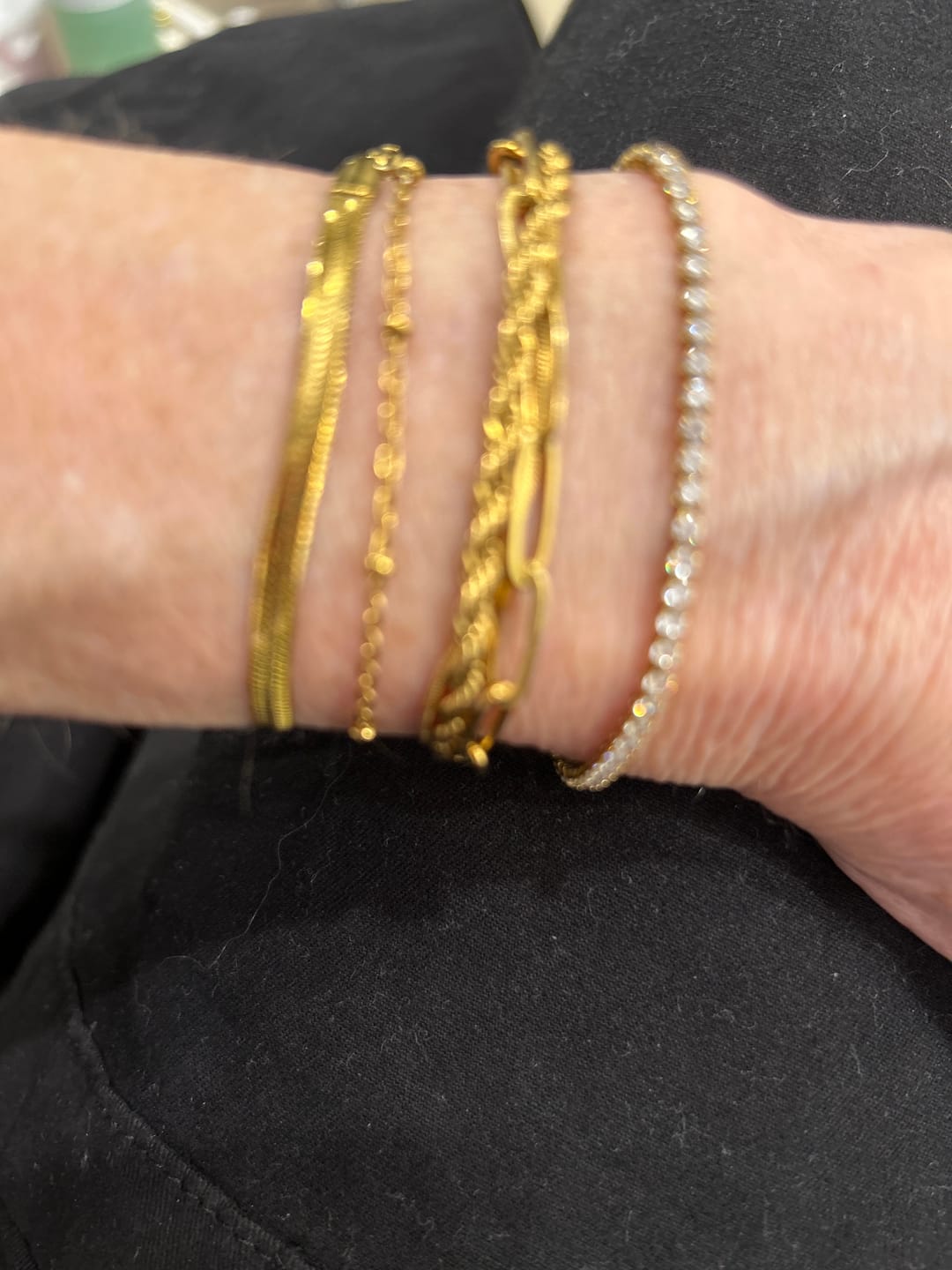 Customer photo review of Twisted 18K Gold Bracelet