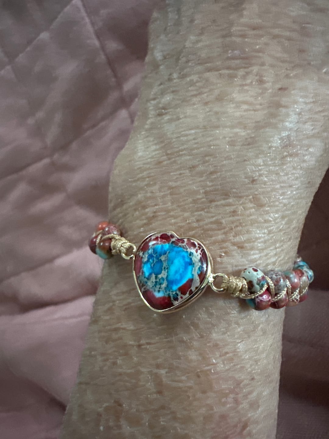 Customer photo review of Passionate Heart Jasper Bracelet