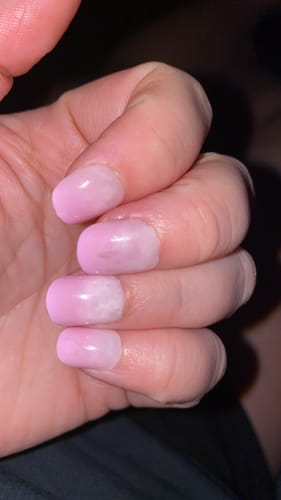 Customer photo review of Powder Pink Press On Nails (24PC)