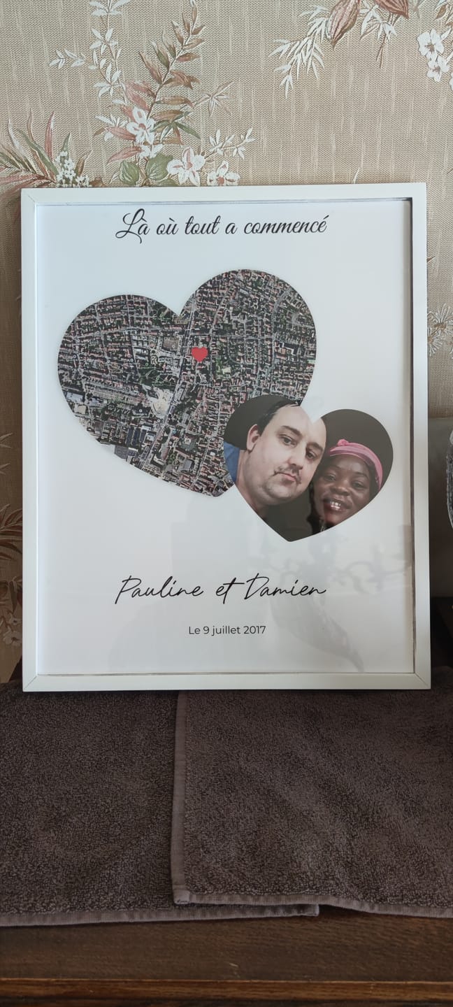 Customer photo review of Carte + Photo - Affiche Personnalisée