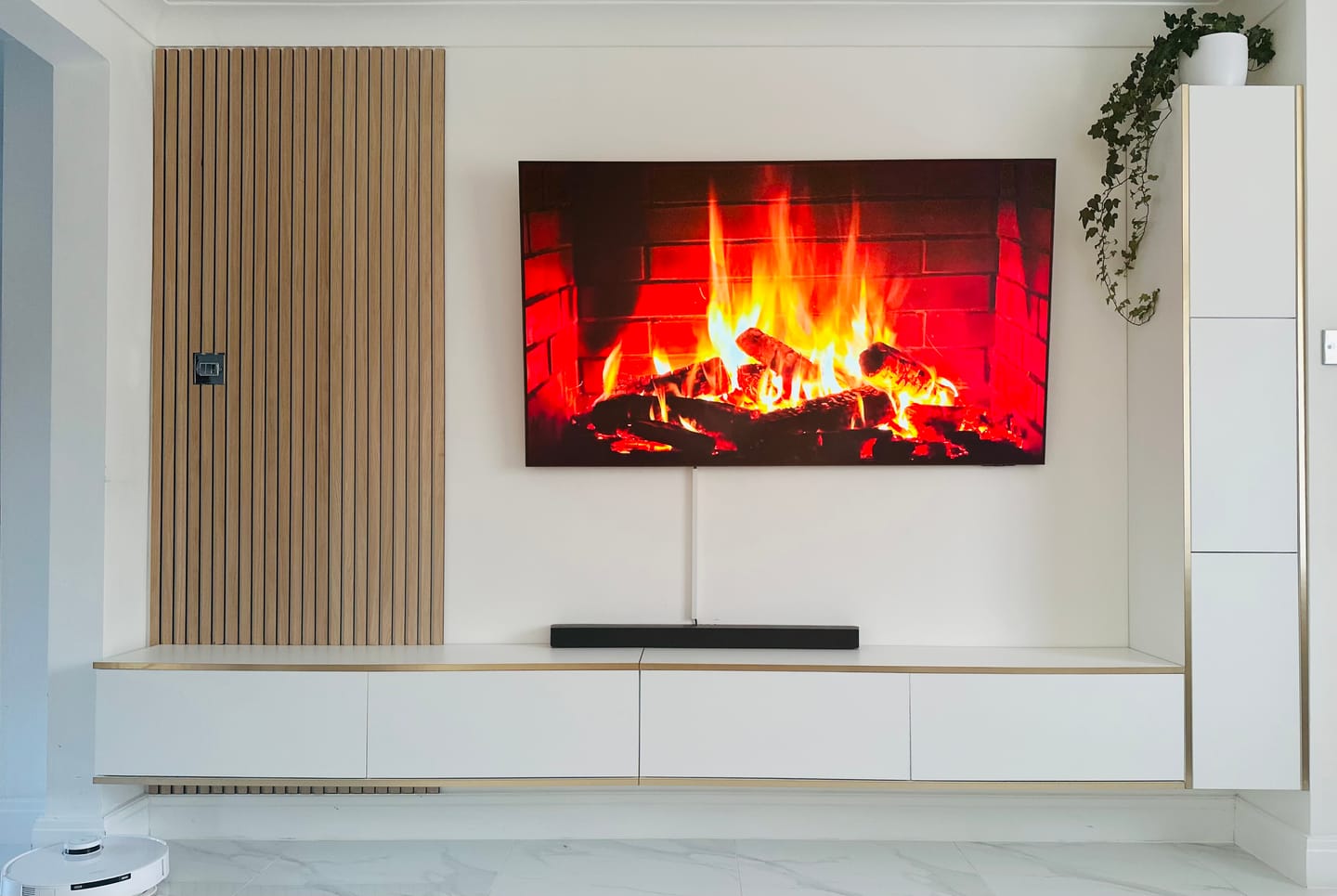 Customer photo review of Oro Floating TV Cabinet 135cm