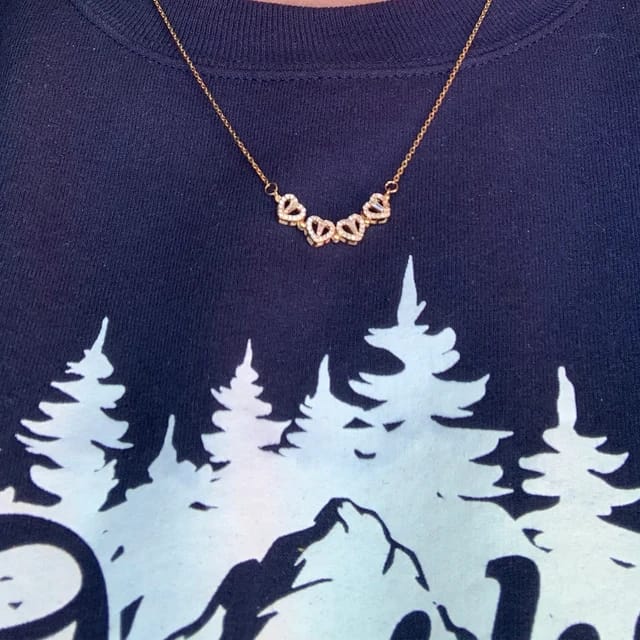 Customer photo review of Lucky Heart Necklace