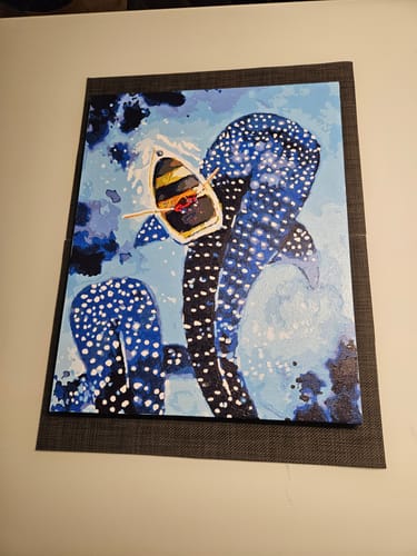 Customer photo review of Malen nach Zahlen - Walhaie - by Tiny Tami