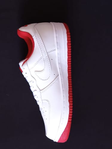 Customer photo review of Paq 6 Pares Tenis Air Force 1 Blanco Rojo 1.1 Premium 25/28.5