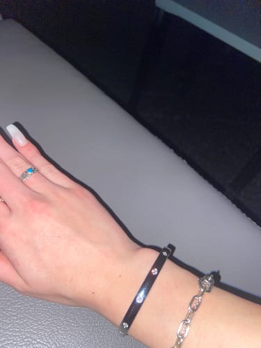 Customer photo review of Deluxe Timeless Stone Armreif 18K Vergoldet