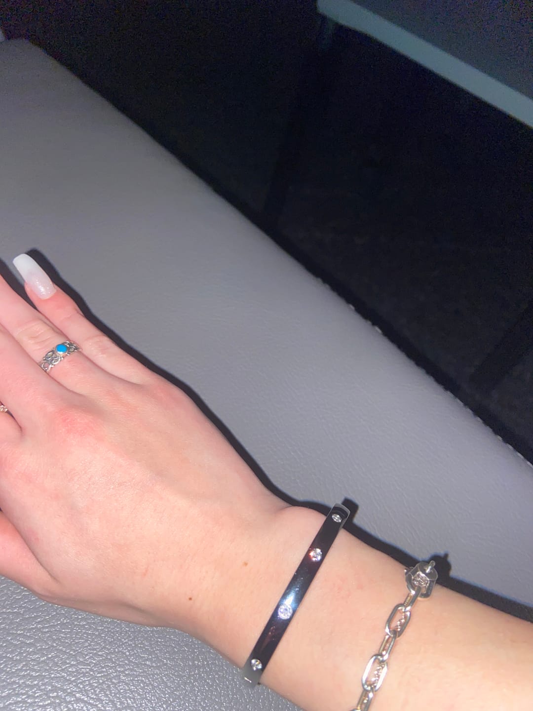 Customer photo review of Deluxe Timeless Stone Armreif 18K Vergoldet