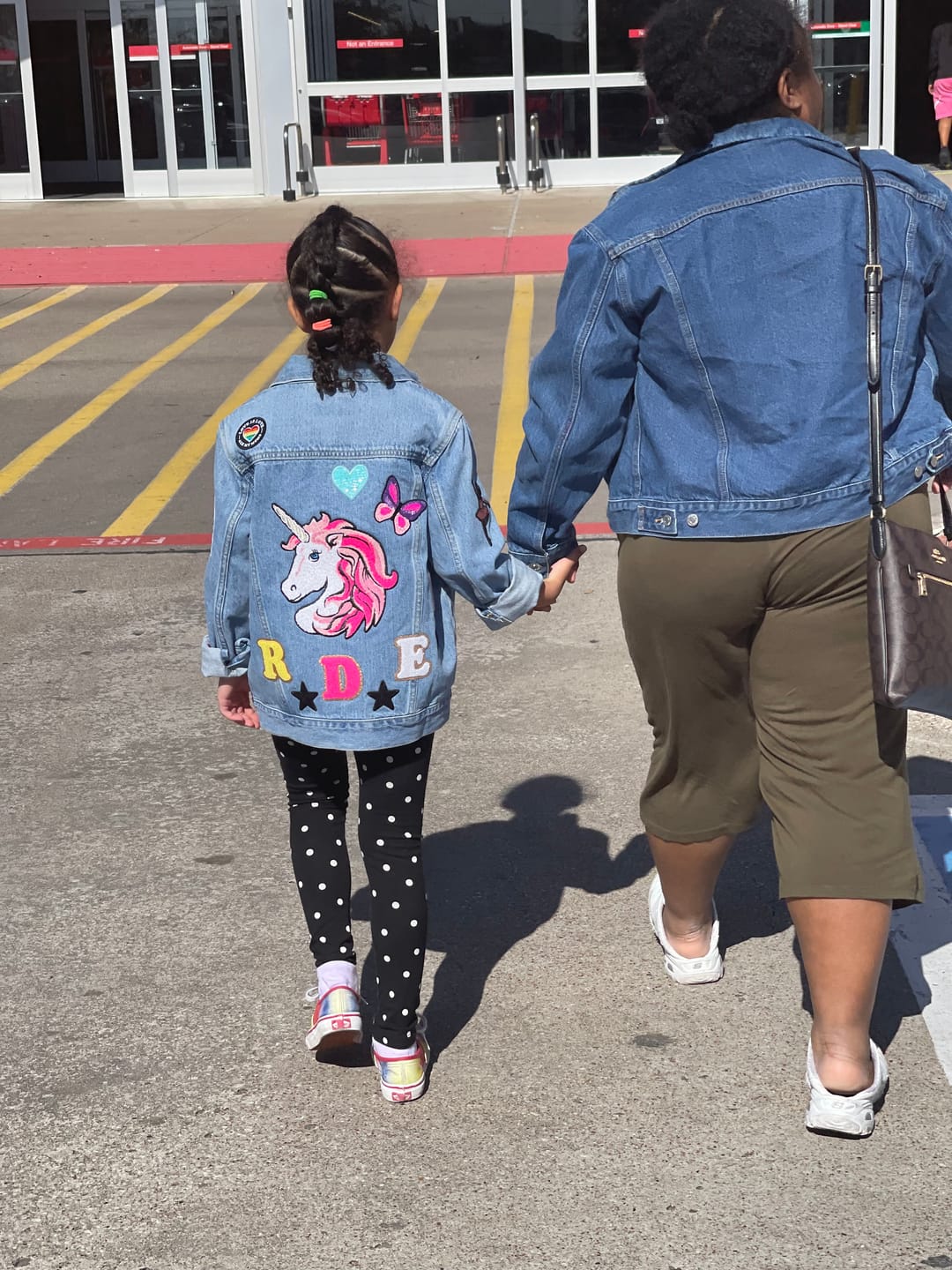 Customer photo review of Kids Classic Oversized Denim Jacket