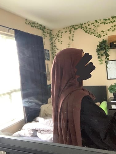 Customer photo review of Luxury Modal Hijab - Bark