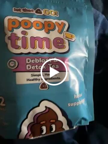 Customer video review of Poopy Time Debloat & Detox Tea