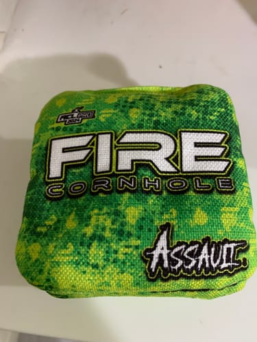Customer photo review of 2024 Fire Assault Cornhole Bags - Set of 4