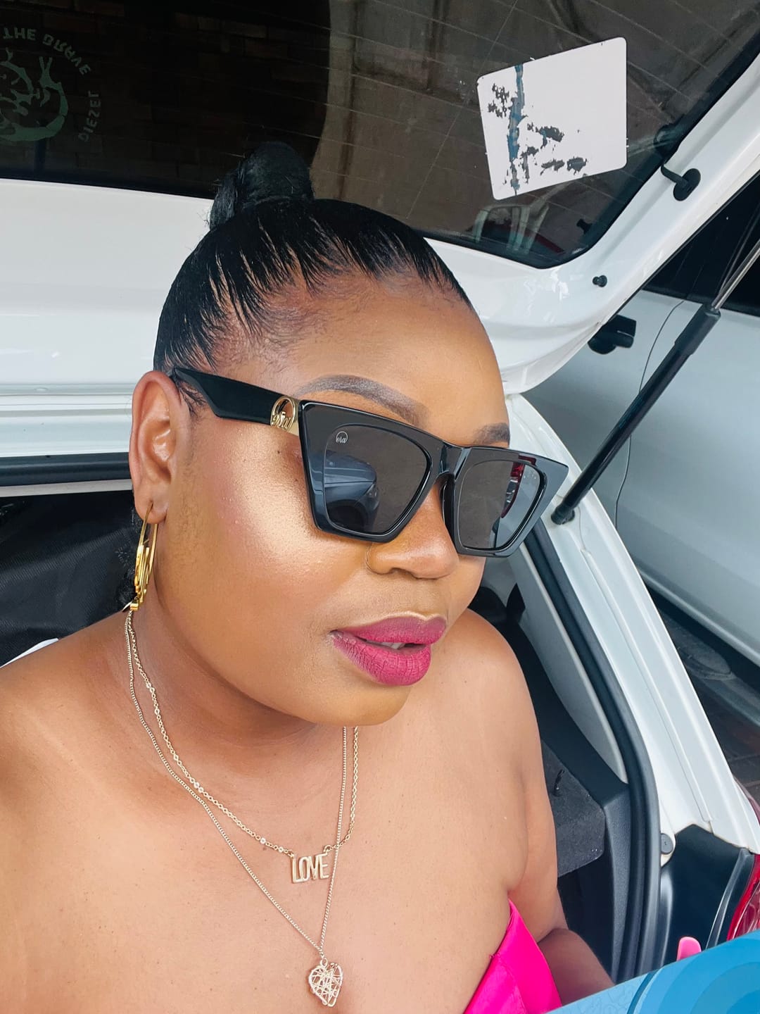 Customer photo review of Black Iconic Sunglasses