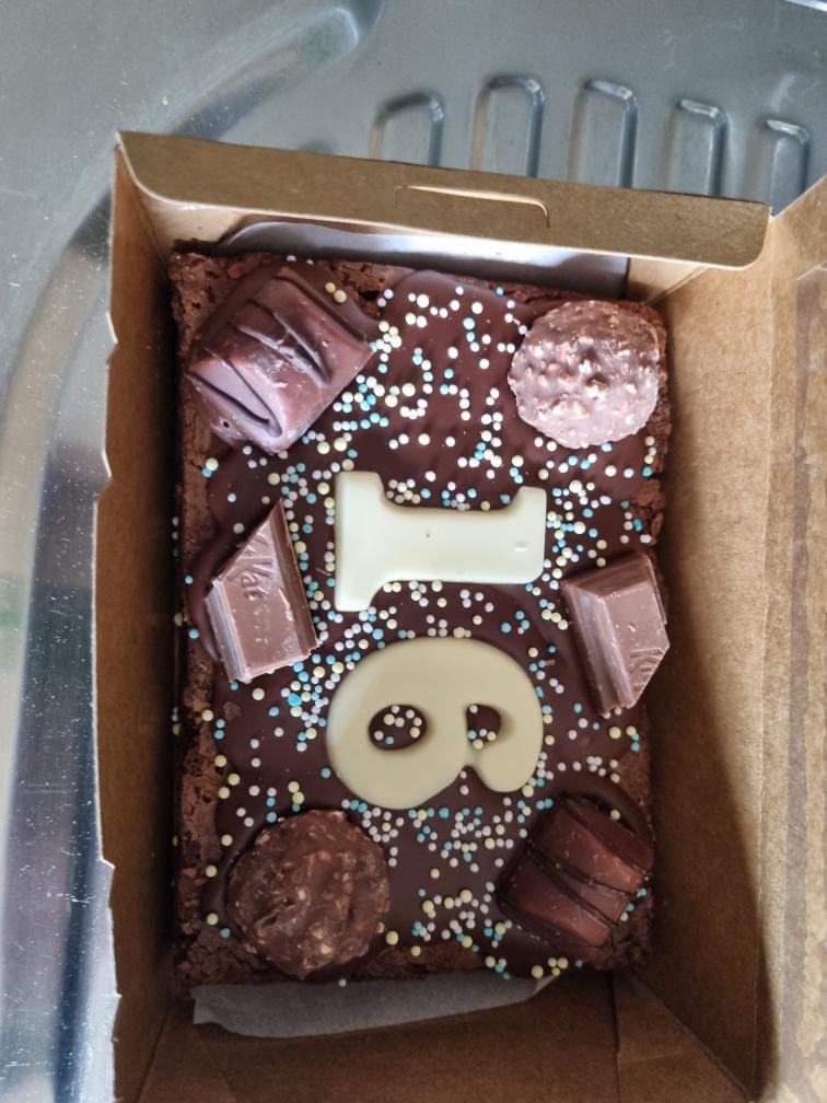 Customer photo review of Mini birthday brownie