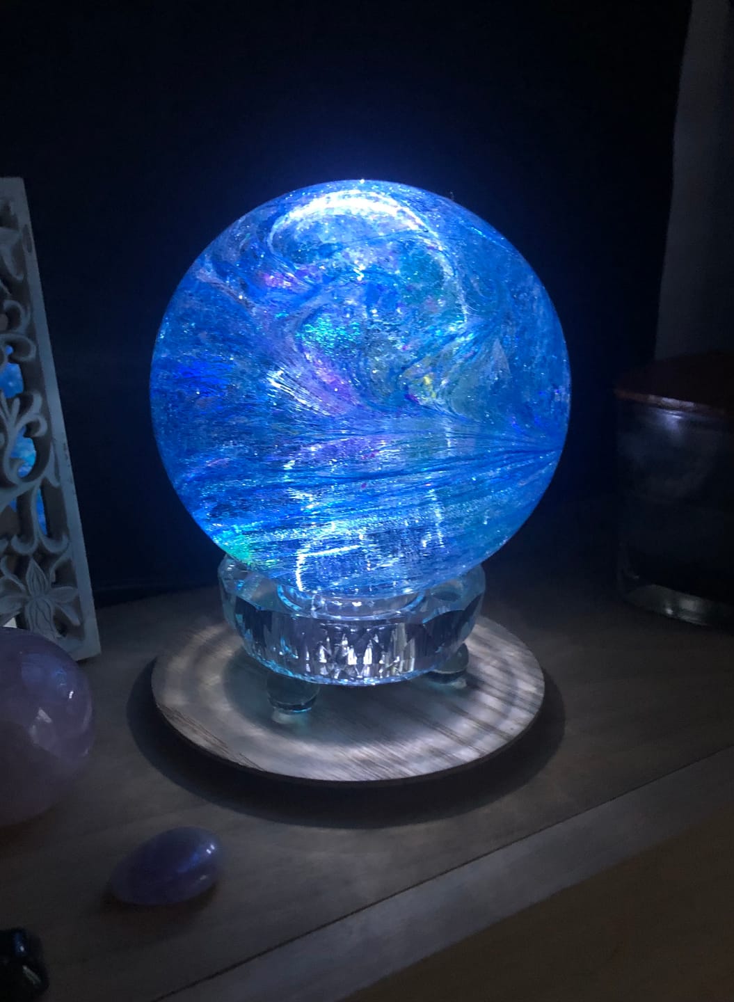 Customer photo review of Lucite Light Stand - White Light