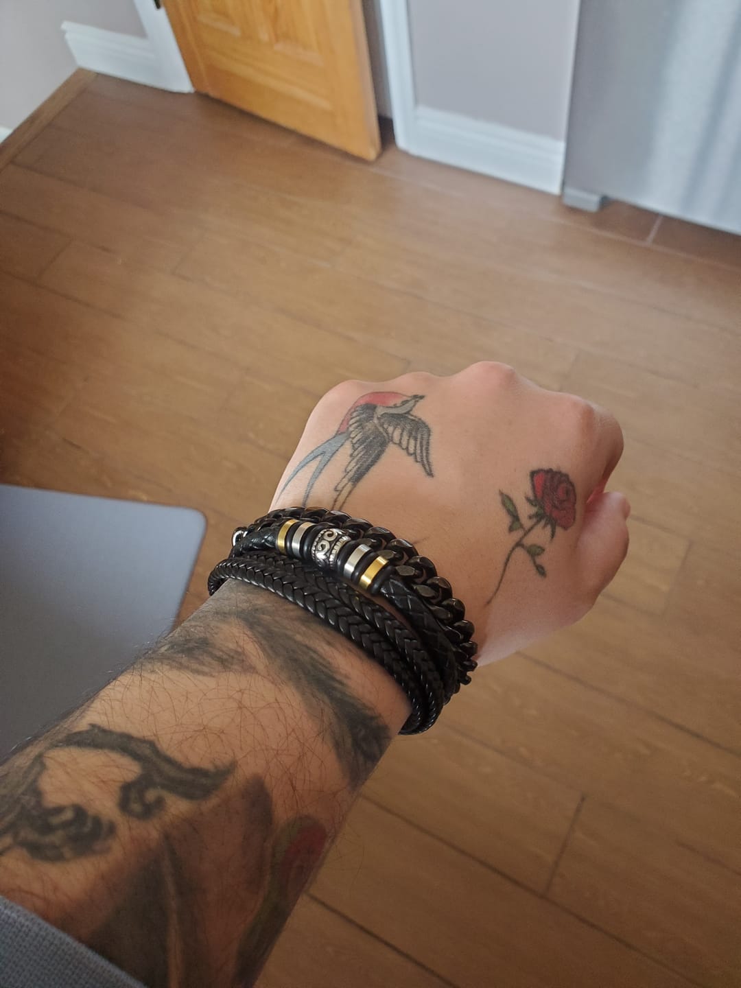 Customer photo review of To My Son | Love You Forever | Leather Braid Bracelet
