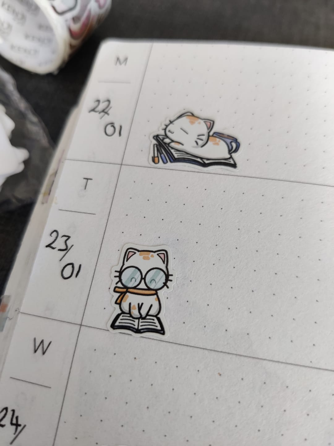 Customer photo review of Let's Read Planner Stickers