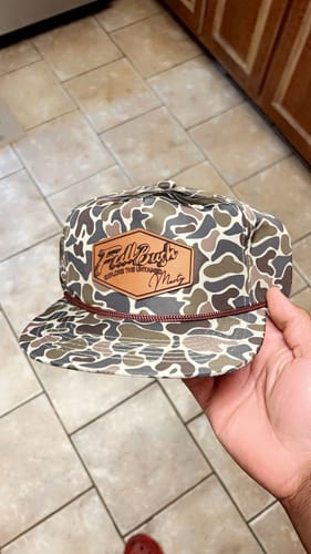Customer photo review of Custom Leather Patch Rope Hat
