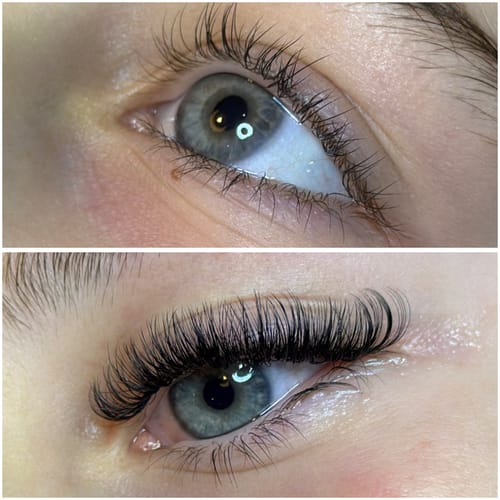 Customer photo review of 0.07 Easy Fan Russian Volume Cashmere Lashes (16 lines)