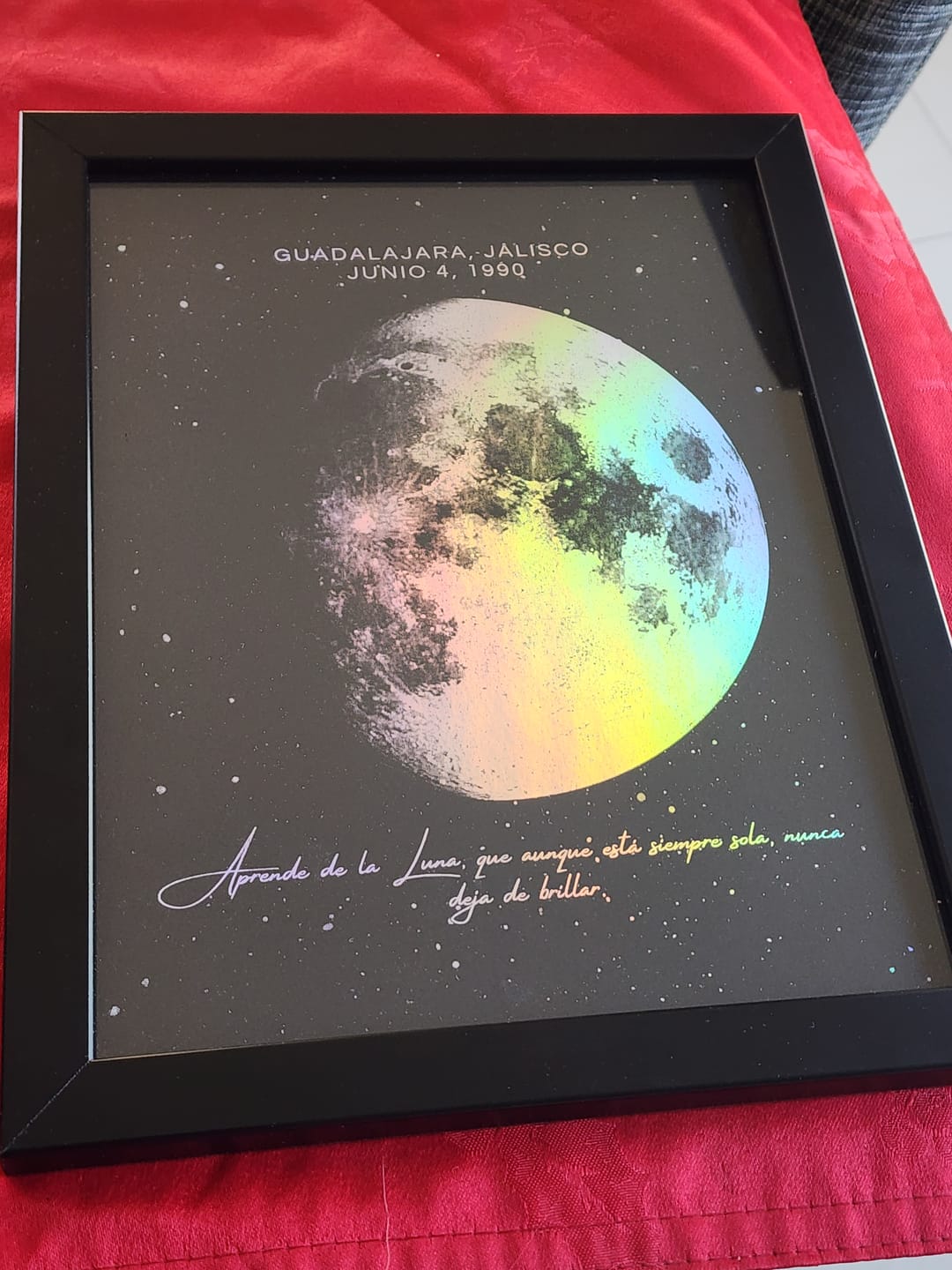 Customer photo review of Mapa Lunar Holográfico