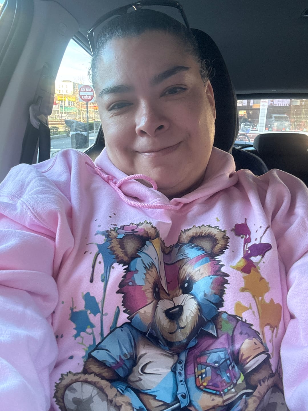 Customer photo review of Tattered Teddy Hoodie