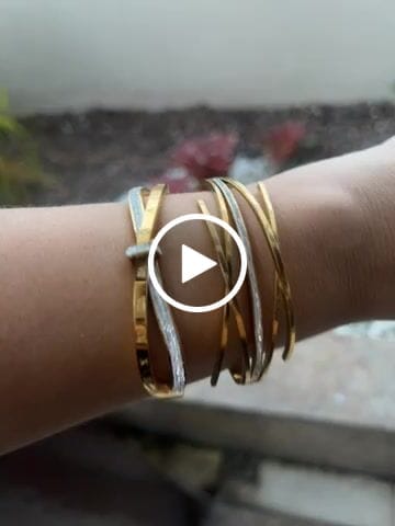 Customer video review of Bracelete Romano Zircônia Banhado em Ouro 18K