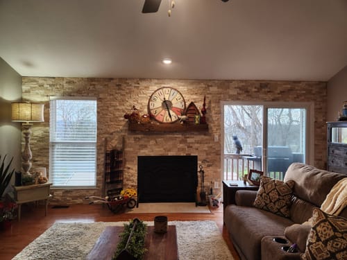 Customer photo review of Distressed Mantels