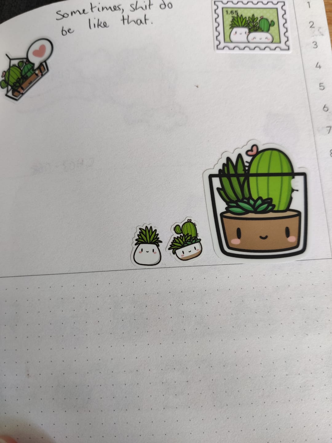 Customer photo review of Cozy Plants Die cut stickers