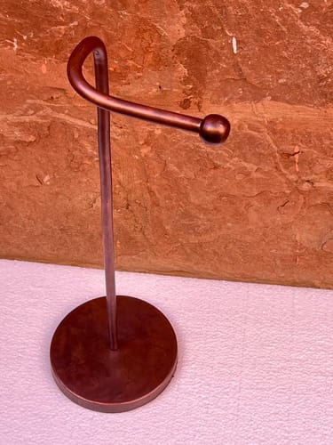 Customer photo review of Copper paper towel holder, Handmade Wall Mounted Copper Toilet Roll Holder