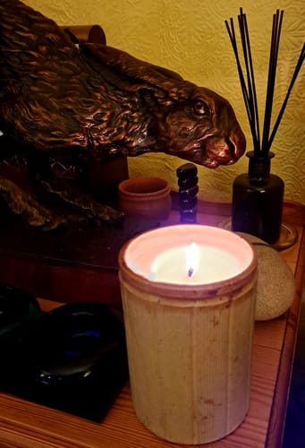 Customer photo review of Large Ceramic Candle Pot