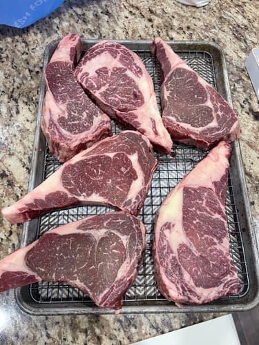Customer photo review of Halal Ribeye Steak - Boneless