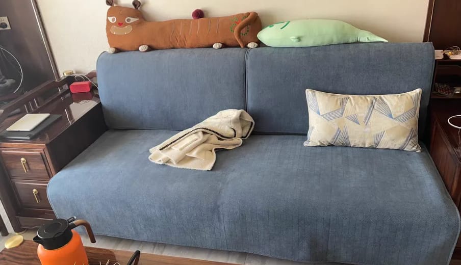 Customer photo review of Protège-Canapé Luxueux en Chenille Herringbone