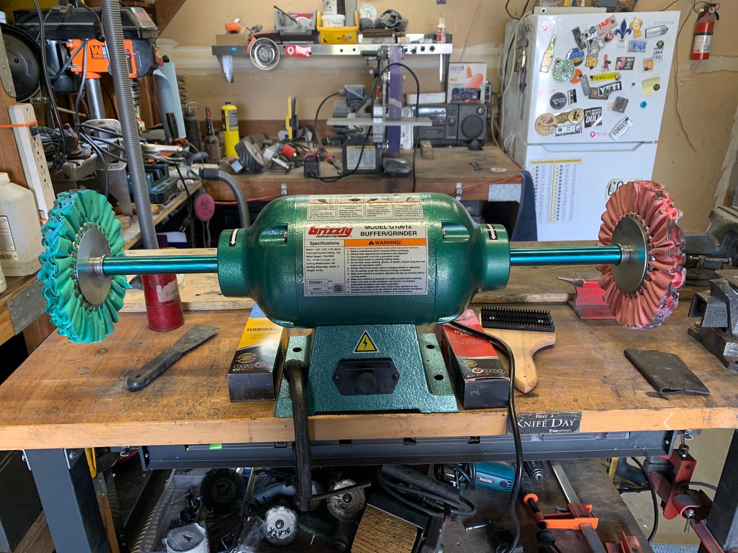 Customer photo review of 8" X 5/8 Arbor Mill Treated Airway Buffing Wheels