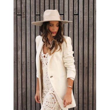 Customer photo review of On Vacay Time Crochet Lace Cutout Waist Coverup Stretch Maxi Dress