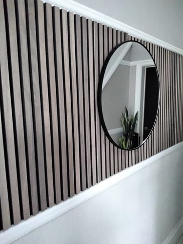 Customer photo review of SlatWall Acoustic Walnut