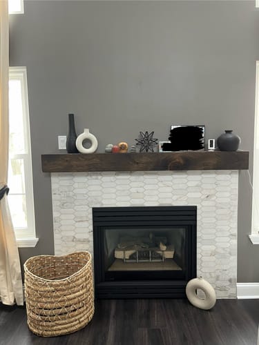 Customer photo review of Rustic Mantels