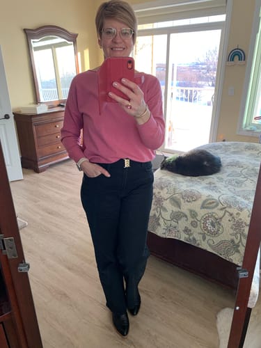 Customer photo review of Silver Highly Desirable Flared Trouser 33" (Black)