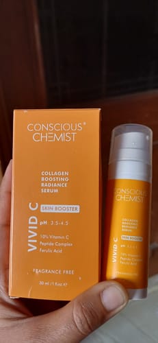 Customer photo review of 10% Vitamin C Serum | Radiance Booster | Peptide Complex & Ferulic Acid