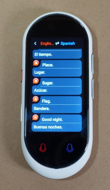 Customer photo review of Vormor Z8 Language Translator Device 138 National Languages Intelligent Translator Real-time Voice, Recording, Text Translation Device