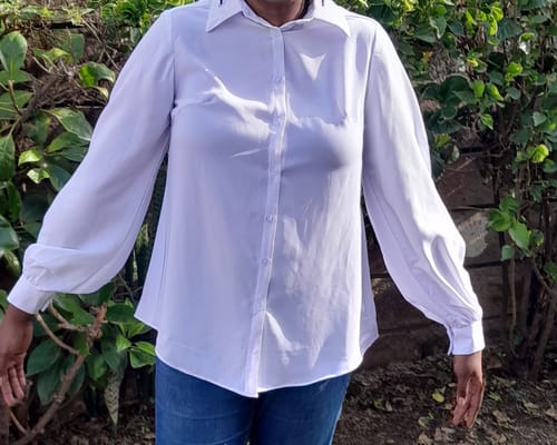 Customer photo review of Monarch Shirt in PEARL