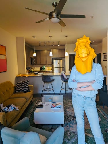 Customer photo review of Lion Head Wall Art Decor