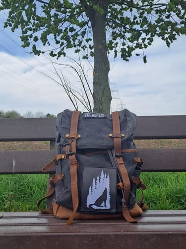 Customer photo review of Rucksack mit Patch (🌲)