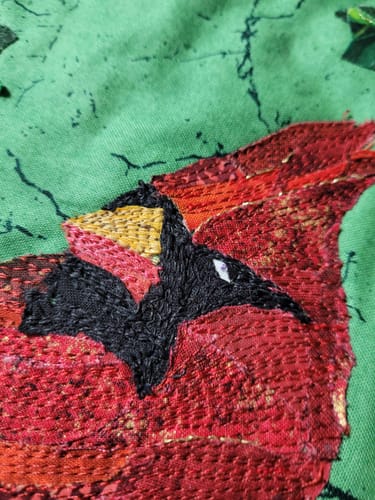 Customer photo review of Winter Cardinal Downloadable Pattern