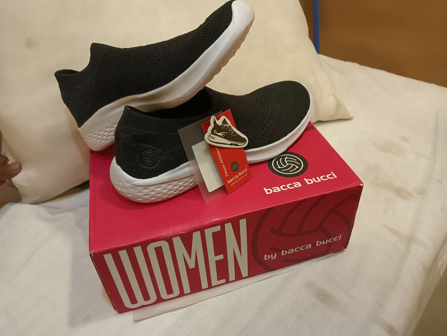 Customer photo review of Bacca Bucci Women's WALKER Slip-On Walking Breathable Mesh Sports Shoes Sneakers
